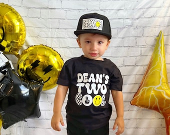 Personalized Two Cool Toddler Birthday Shirt and Hat, 2nd Birthday Outfit for Kids, Toddler Boy Two Cool Birthday Shirt and Hat, Family Tees