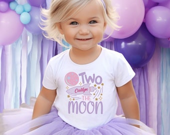 Personalized Two The Moon 2nd Birthday T-Shirt, Two The Moon Toddler Shirt, Custom Two The Moon Birthday Family Tees