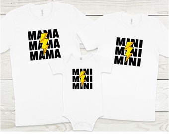 Mama and Mini Softball Shirt or Onesie®, Mama and Mini Tshirt, Mama Mini Matching Softball Shirt, Mama Baby Softball Outfit