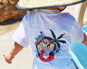 FREE SHIPPING! Hello Summer Infant/Toddler Beach T-shirt, Skeleton Shirt for Kids, Summer Toddler Shirt, Graphic Tees for Kids