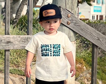 FREE SHIPPING! Groovy Dada's Dude Infant/Toddler T-shirt, Dada's Dude Shirt for Kids, Dada's Dude Toddler Shirt, Basic Color Toddler Shirts