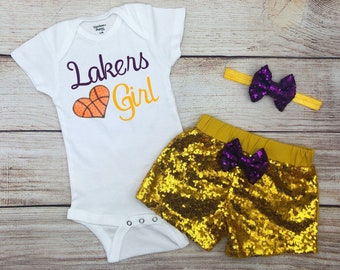 lakers baby girl outfit