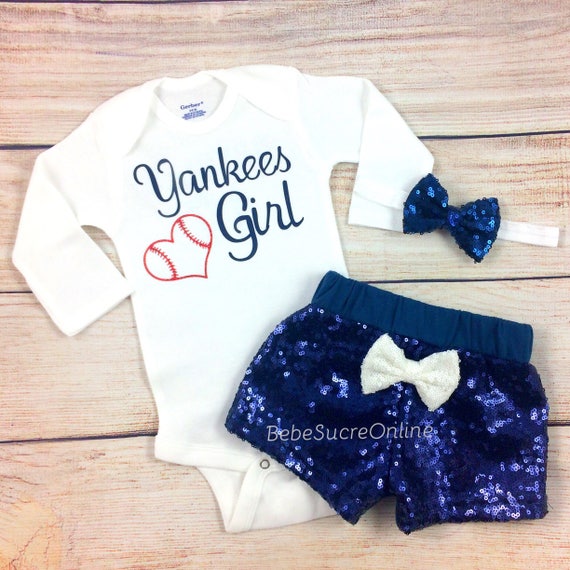 yankees baby clothes girl