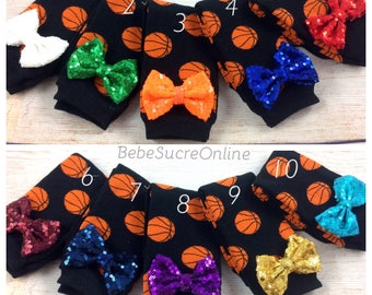 Sequin Bow Basketball Leg Warmers