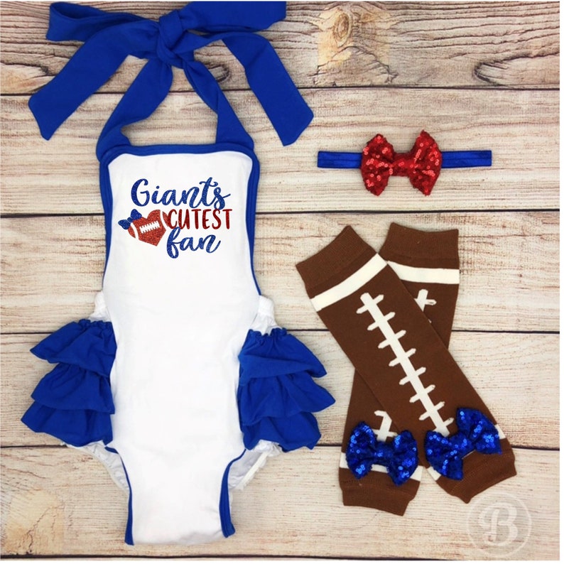 Giants Cutest Fan Baby Girl Romper Giants Baby Clothes Etsy