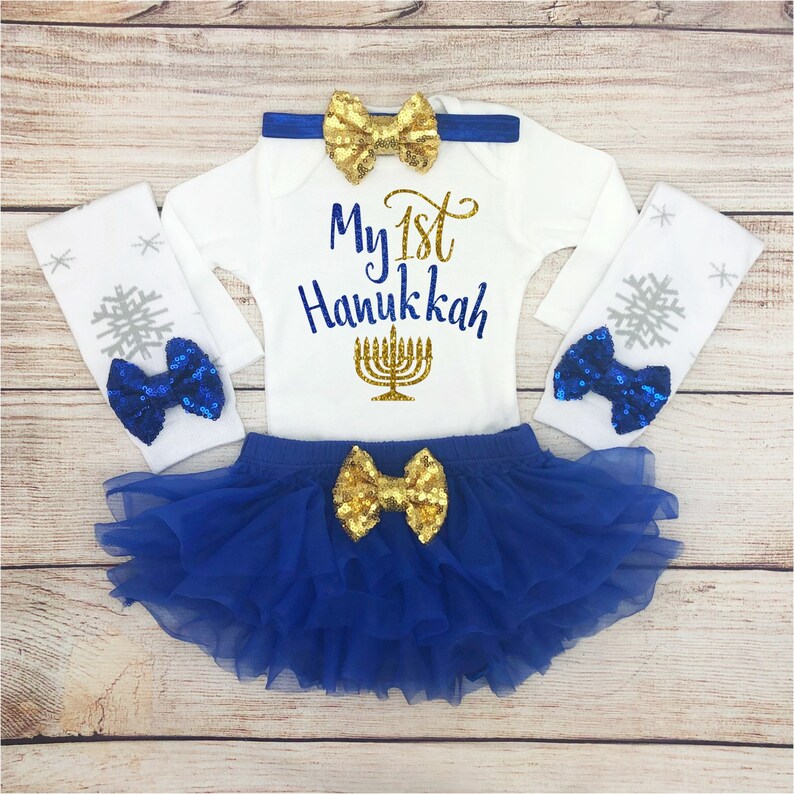 baby's first hanukkah outfit