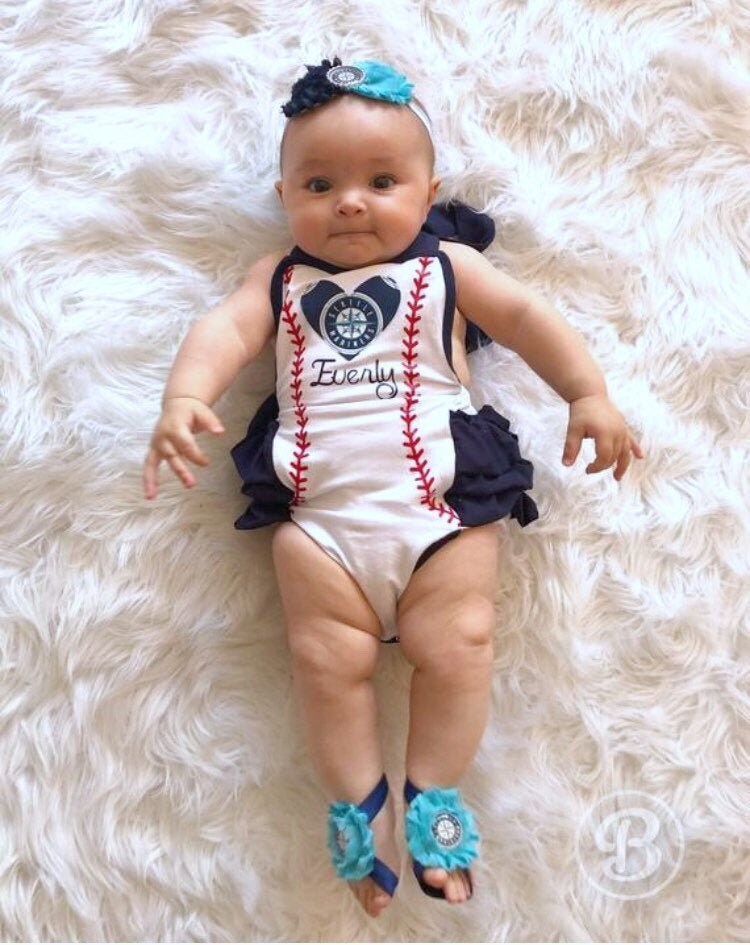 Seattle Mariners Romper Mariners Baby Clothes Seattle Etsy