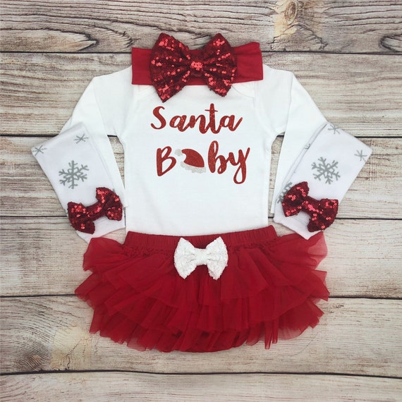 santa baby girl outfit