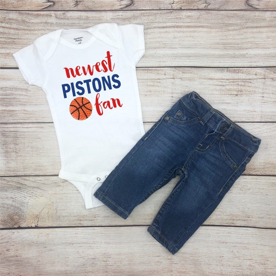 Baby bodysuit Newest fan Detroit Pistons One Piece jersey personalize