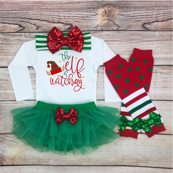 baby girl christmas elf outfit