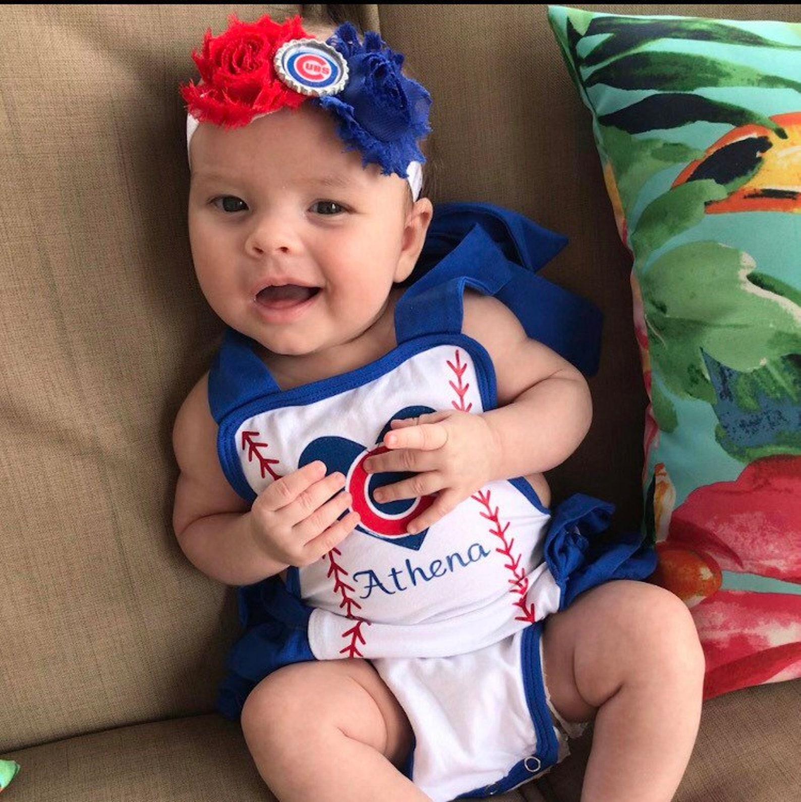 Chicago Cubs Romper Cubs Baby Clothes Chicago Cubs Baby Etsy