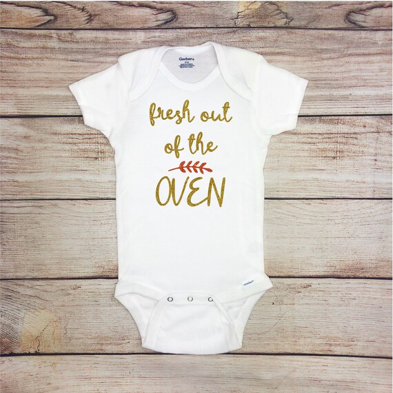 Fresh Out of the Oven Baby Girl Newborn Outfit, Thanksgiving Baby