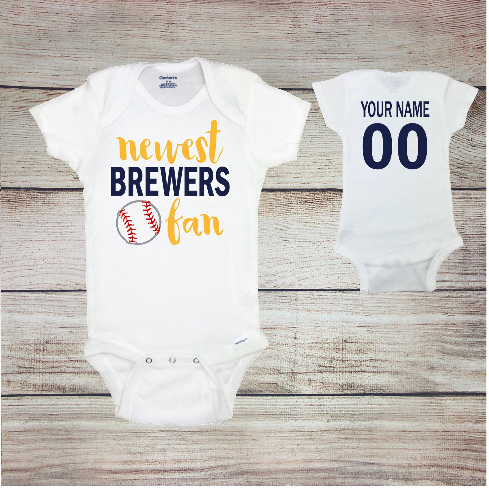 Newest Brewers Fan Baseball Baby Bodysuit Unisex Baseball Etsy