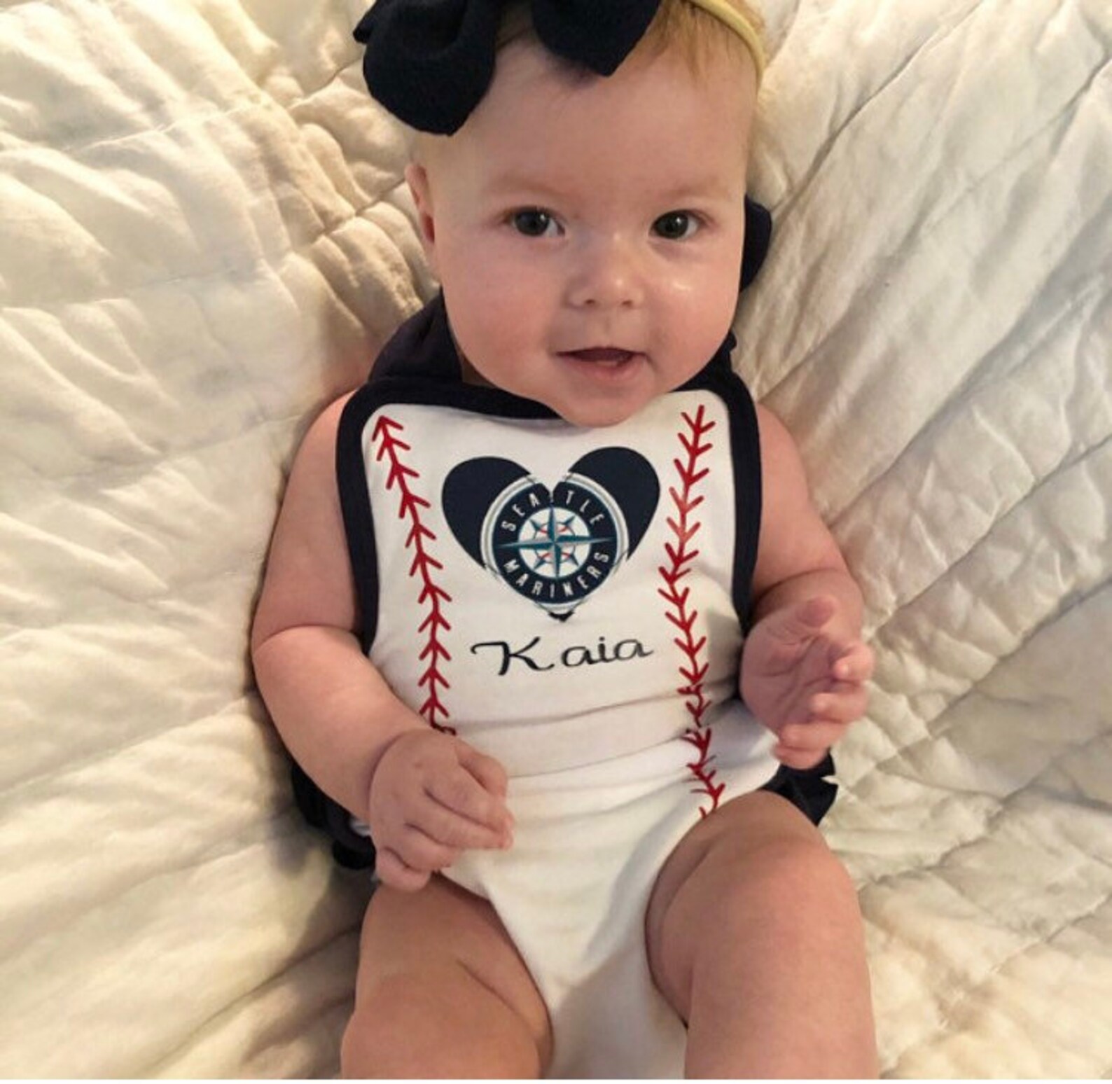 Seattle Mariners Romper Mariners Baby Clothes Seattle Etsy