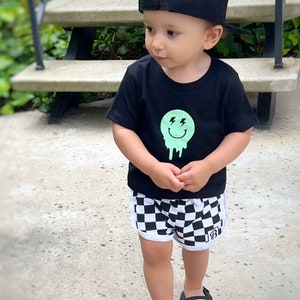 FREE SHIPPING Drippy Smiley Infant/Toddler T-shirt, Retro Shirt for Kids, Summer Toddler Shirt, Graphic Tees for Kids image 6