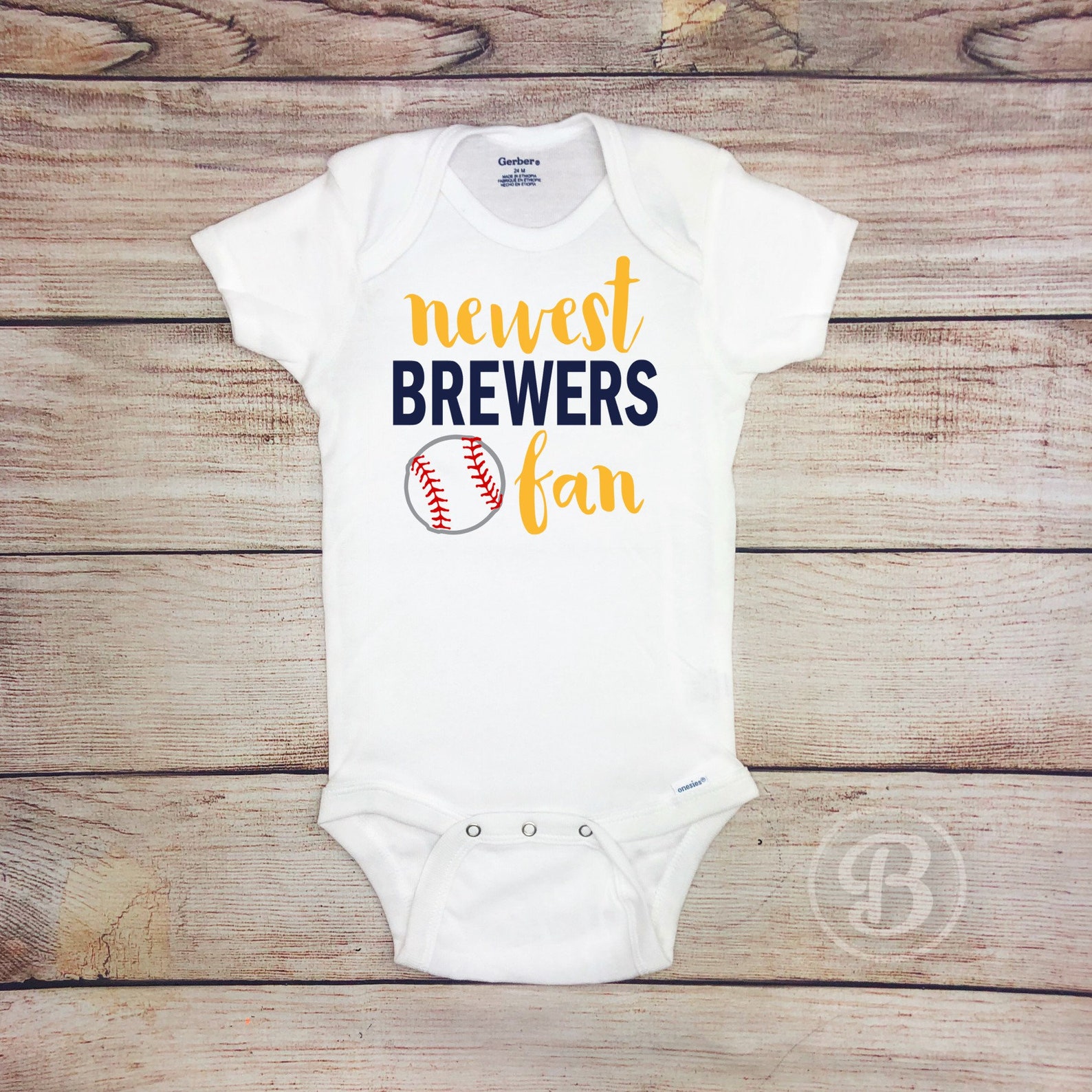 Newest Brewers Fan Baseball Baby Bodysuit Unisex Baseball Etsy
