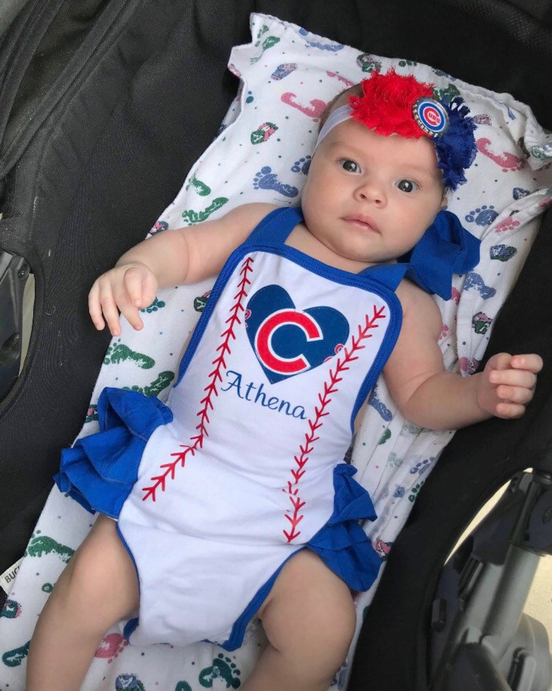 Chicago Cubs Romper Cubs Baby Clothes Chicago Cubs Baby Etsy