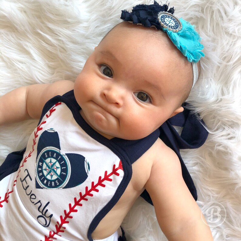 Seattle Mariners Romper Mariners Baby Clothes Seattle Etsy