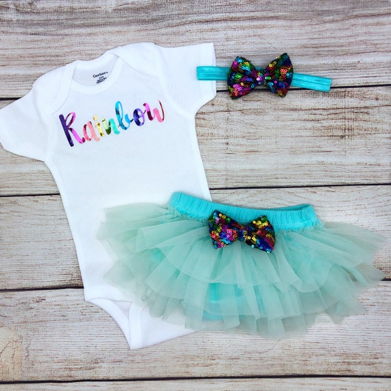 rainbow baby coming home outfit girl