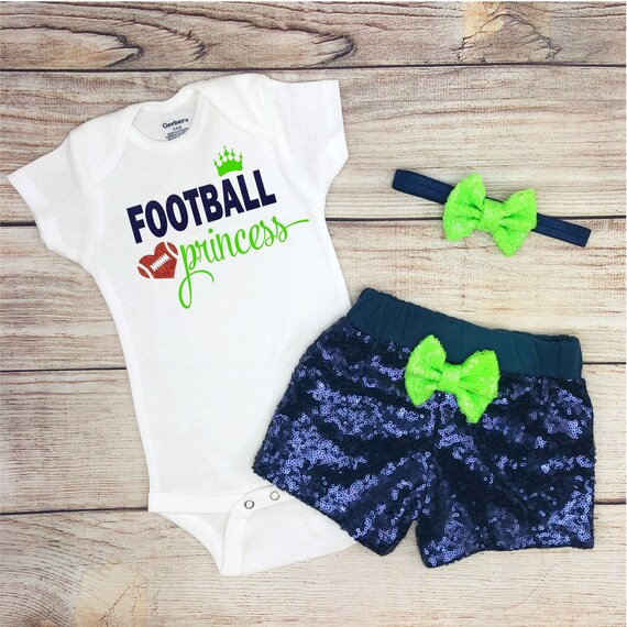 Football Princess Baby Girl Football Outfit Baby Girl Etsy