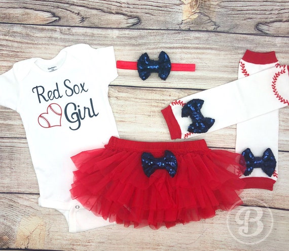 baby girl red sox outfit