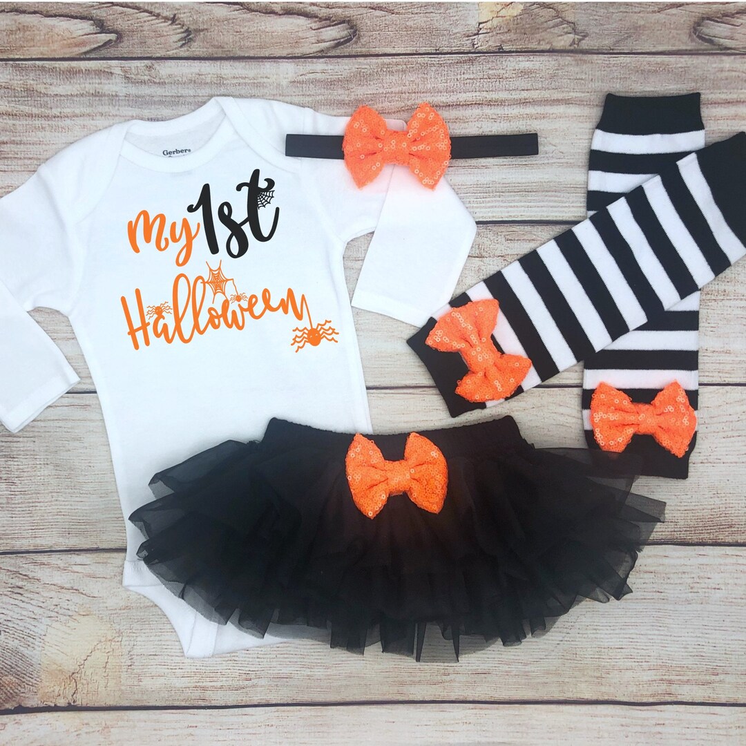 My 1st Halloween Baby Girl Outfit, Halloween Baby Girl Clothes, My ...