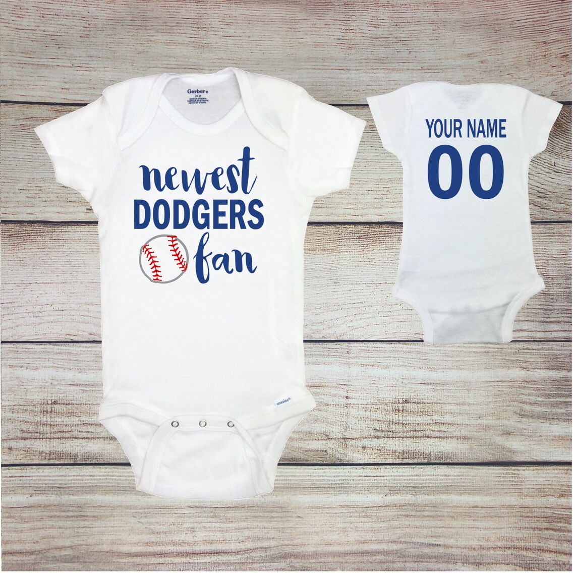 Newest Dodgers Fan Baseball Baby Bodysuit Unisex Baseball Etsy
