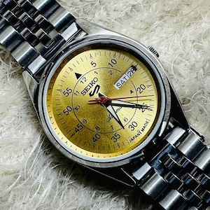 希少 美品 SEIKO 5 6309-5820 ゴールド ヴィンテージ セイコー Seiko 5 6309 5820 - Etsy