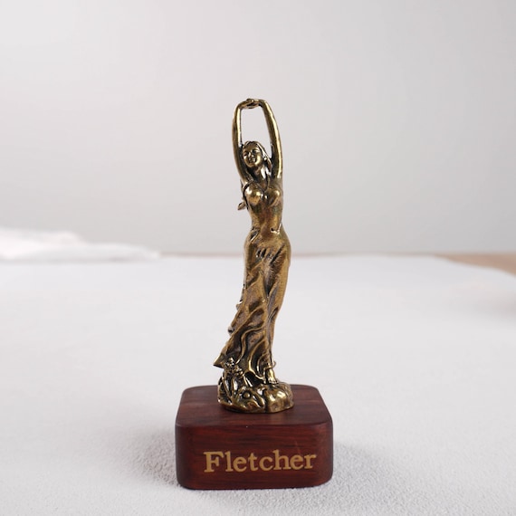 182 people hearted this vintage-style cast brass goddess figure — the high favorites count on a $123 piece proves it has genuine pull as artisan altar/shelf art.