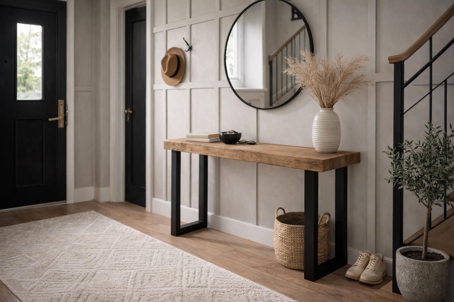 Handmade Reclaimed Wood Console Table - Rustic Hallway Entryway Table ...