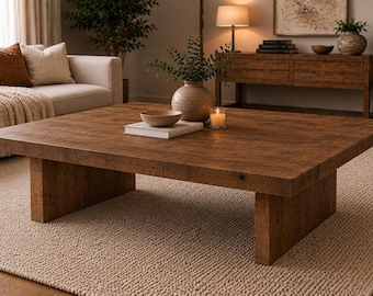 Extra large Reclaimed Wood Coffee Table | Solid Timber Farmhouse Living Room Furniture