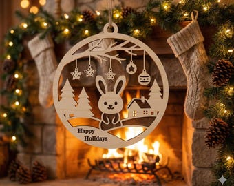 Laser Cut Animal Christmas Ornament Bundle (svg, dxf, pdf, eps) (Digital Download)
