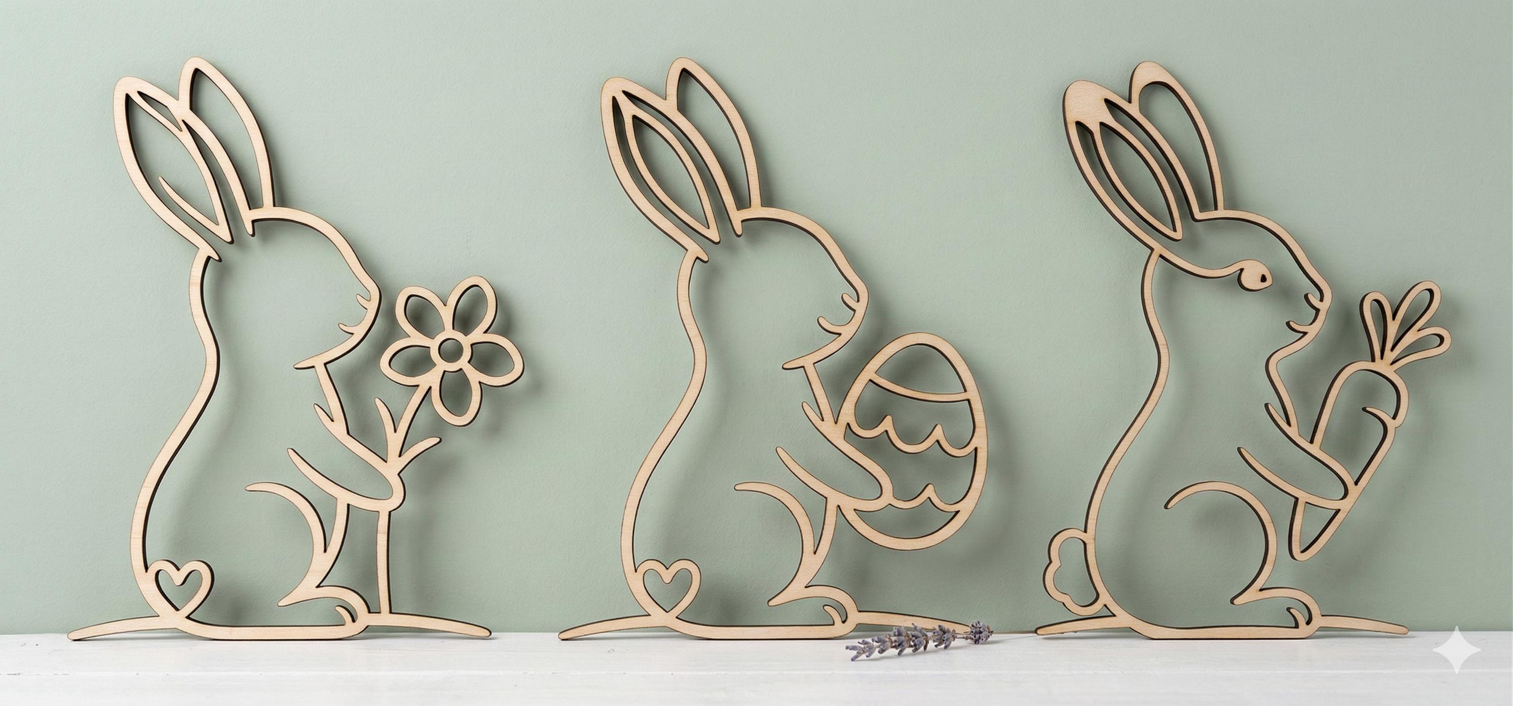 Easter Bunny SVG Bundle | Laser Cut Easter | Spring Block Decor ...