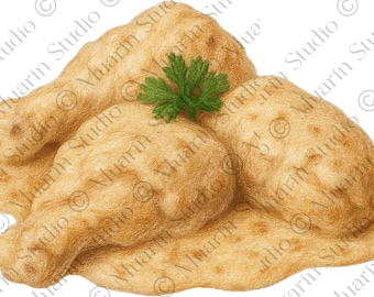 Restaurantmenu Eten PNG – Satsivi-kip in walnootsaus, kleurpotlood, transparante png (digitale download)