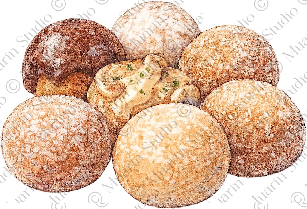 Dessert Sticker PNG – Canadian Timbits Donut Holes, Colored Pencil ...