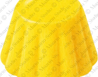 Dessert Sticker PNG – Mango Pudding Clipart, Colored Pencil, Transparent PNG (Digital Download)