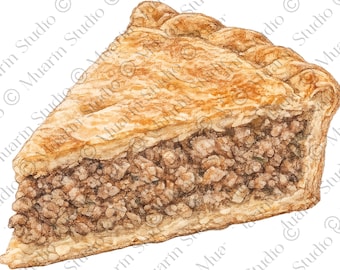 Menu restauracji z jedzeniem w formacie PNG – pasztecik z mięsem Tourtière, danie kanadyjskie z Quebecu, przezroczysty PNG (pobieranie cyfrowe)