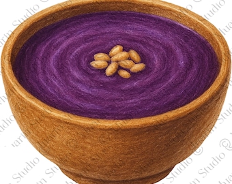 Bakkerijdessert, png-bestand – Pelamushi-druivenpuddingdessert, kleurpotlood, transparante png (digitale download)