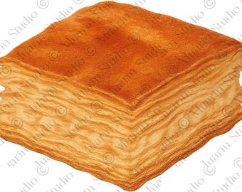 Bäckerei Dessert Clipart PNG - Borek Blätterteig, Buntstift, transparente PNG (digitaler Download)