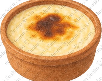 Bäckerei Dessert Clipart PNG - Sutlac türkischer Reispudding, Buntstift, transparenter PNG (digitaler Download)