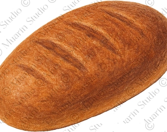 Bakkerijdessert, png-bestand – Nazuki gekruid zoet brood, kleurpotlood, transparante png (digitale download)