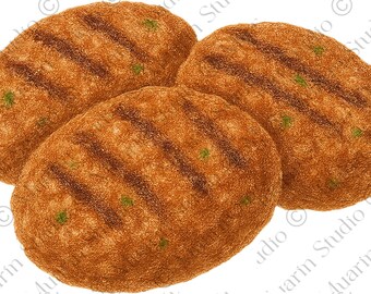 Restaurant Menü Essen PNG - Kofte Türkisch gegrillte Fleischbällchen, Buntstift, Transparentes PNG (Digitaler Download)