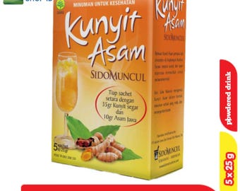 Sido Muncul Kurkuma und Tamarinde - Ein traditionelles indonesisches Instantgetränk - Inhalt 5 Beutel