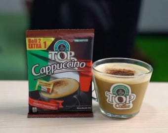 TOP Kaffee Cappucino Original Indonesische-1 Packung mit 15 Beuteln Gewicht 25g