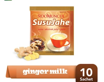 Sido Muncul Ginger Milk - Traditionelles Indonesisches Instant Ingwergetränk 10 Beutel