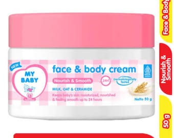 Sanfte Baby Gesichts- und Körpercreme mit Milch, Hafer & Ceramiden