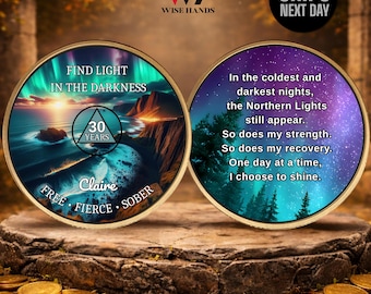 Sobriety Coin 2026, Personalized AA Medallion, Recovery Gift,Custom Recovery Token , Sober Birthday Gift