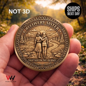 Premium Sisters in Recovery,Women in Recovery ,Sisters In Recovery Program Neutral Medallion,Recovery Milestone - AA, NA, GA