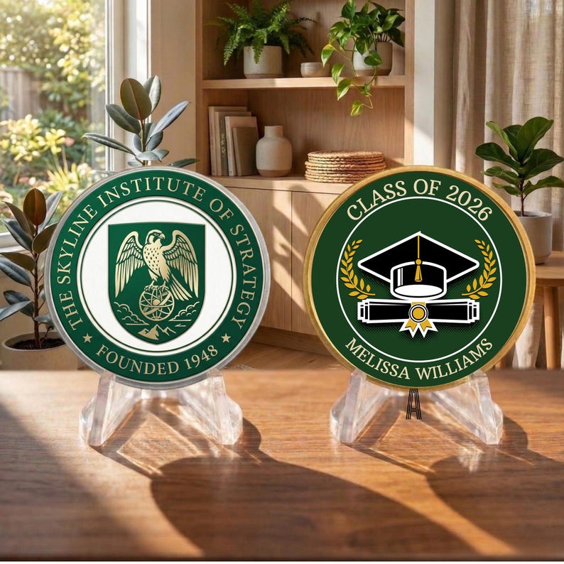 Custom College Emblem Photo Coin,graduation Coin,gift for Graduates ...