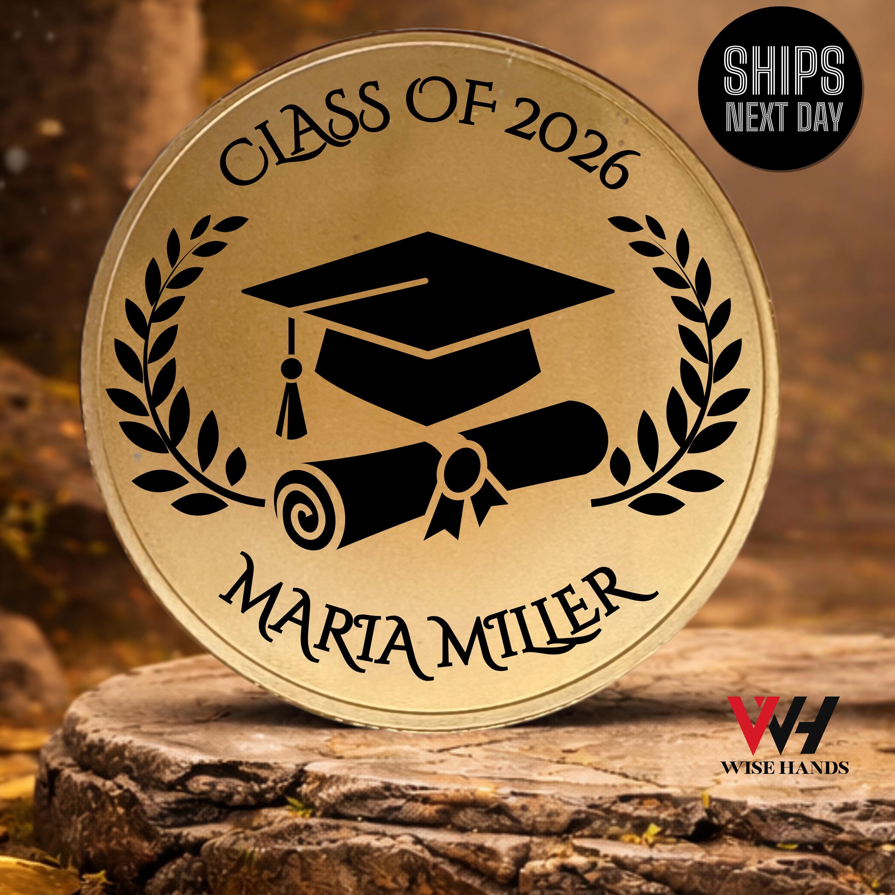 Program Completion Graduation Coin Custom Graduation Coin,custom Engraved Keepsake, Graduation Gift,,gift ...